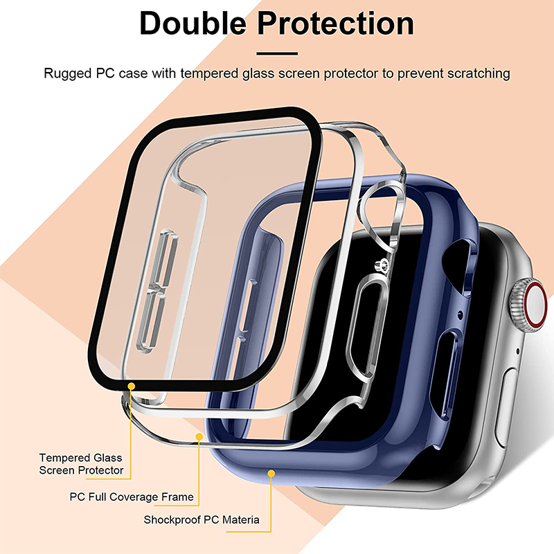 Tempered Glass+cover For Apple - Smartwatch Icon review and price