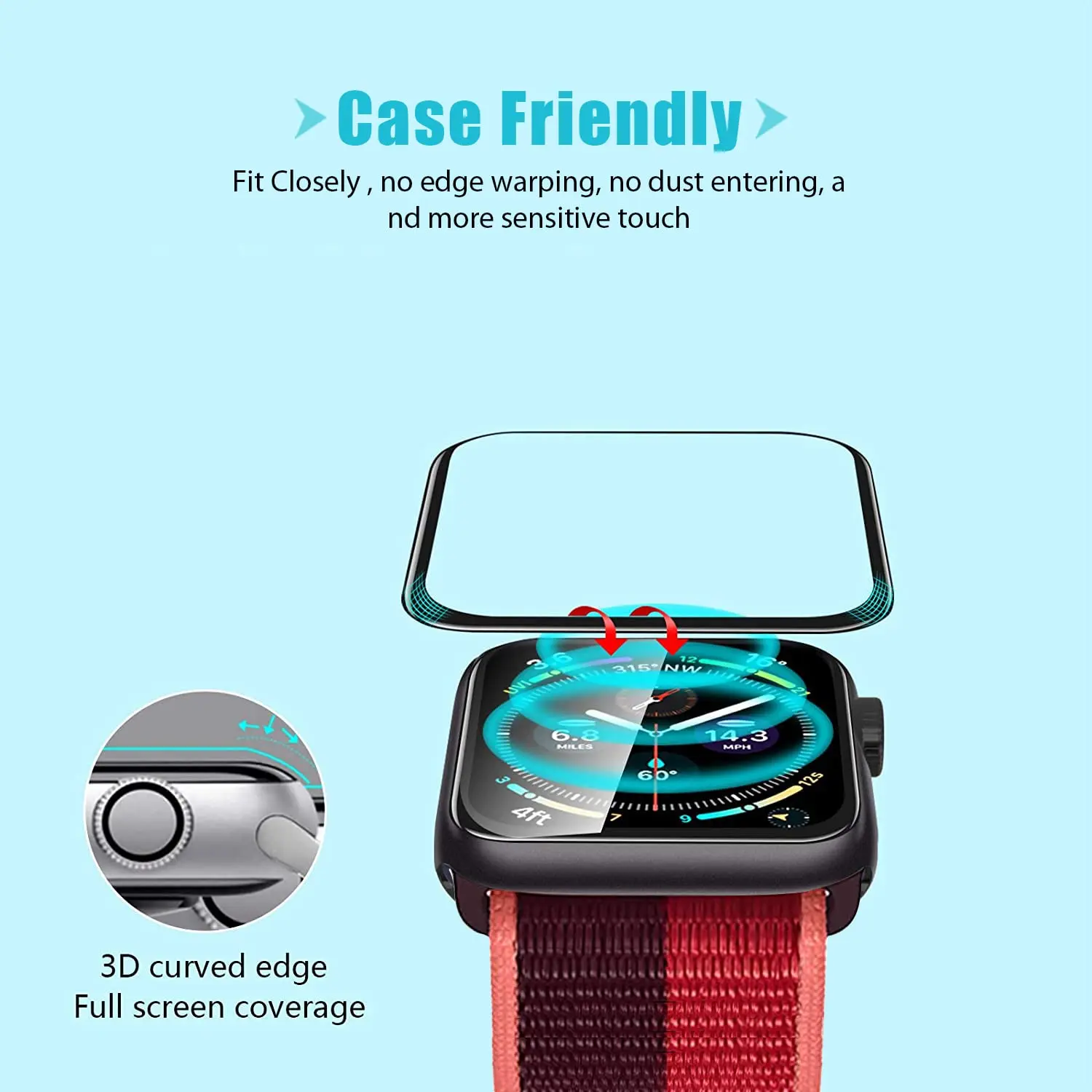 Screen Protector 3D Tempered F - Smartwatch Icon review and price
