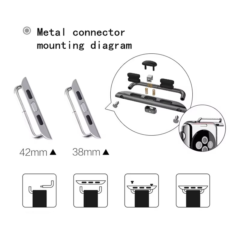 2pcs Stainless Steel Connector - Watch Band Connector review and price