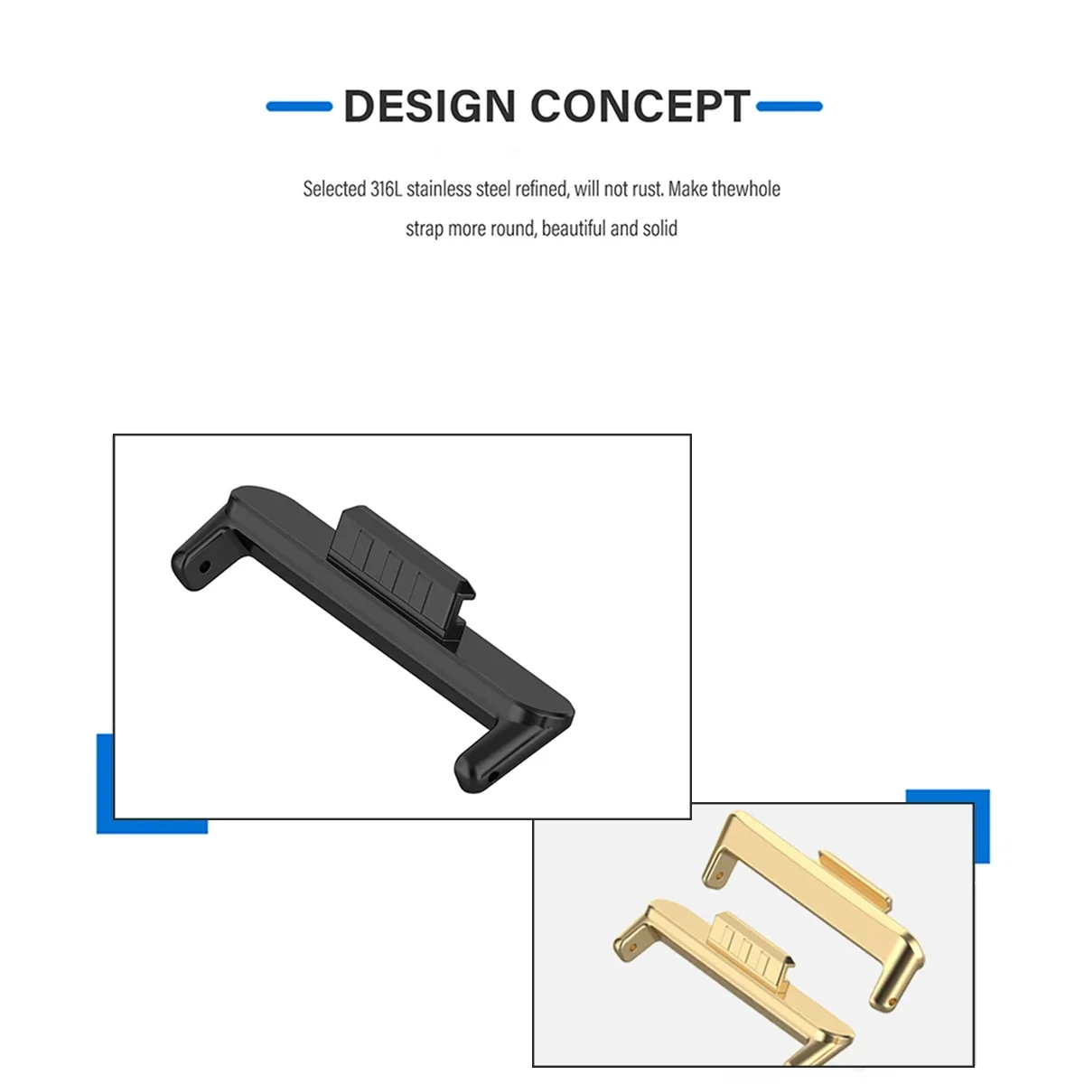 20mm 22mm 1Pair Adapter for Hu - Watch Band Connector review and price