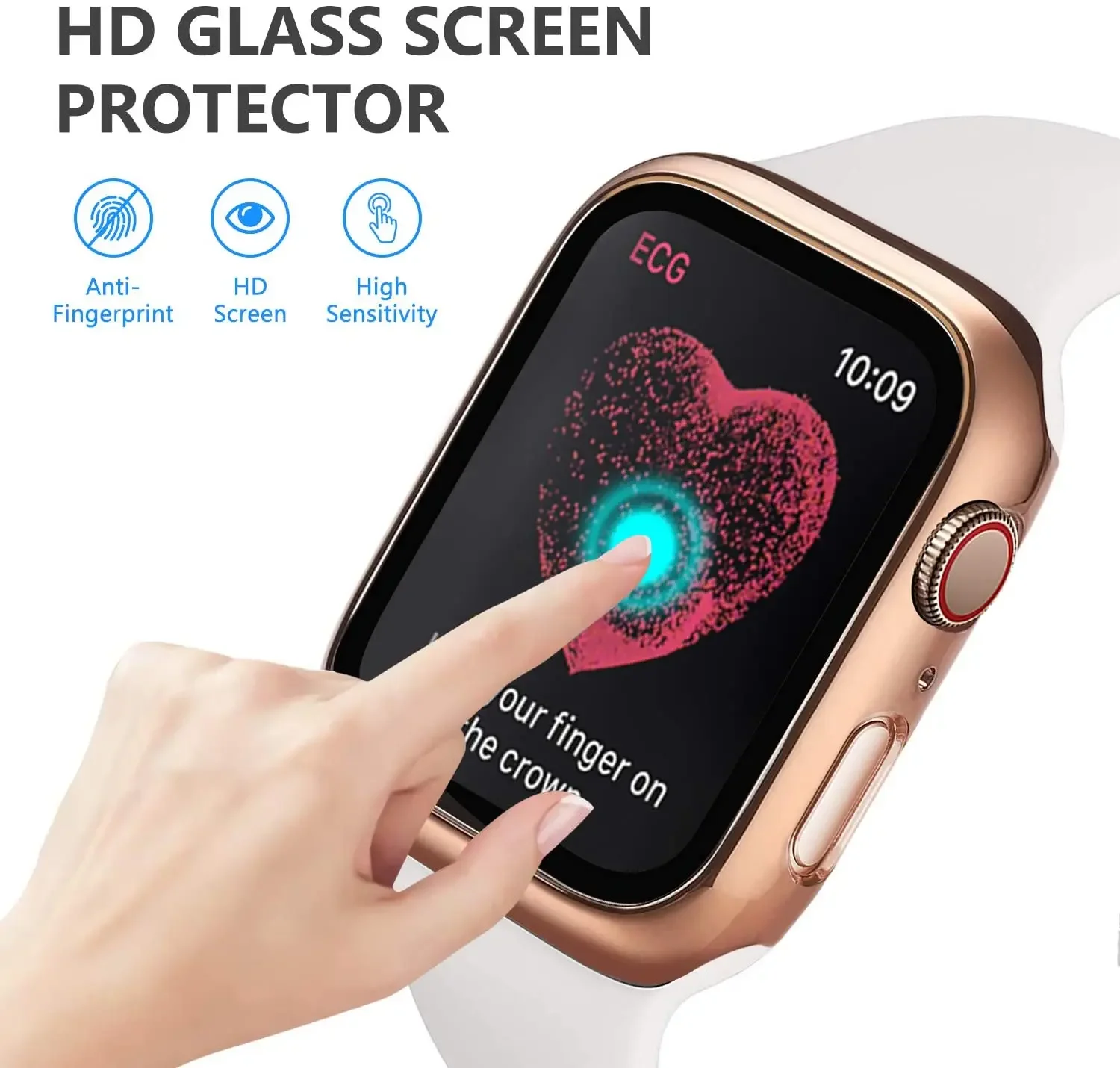 Tempered Glass+cover For Apple - Smartwatch Icon review and price